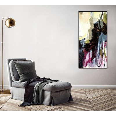 Whiteline Modern Living Lola 48"x24" Canvas Wall Art, Black PS Frame