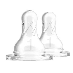 Dr. Brown's Narrow Baby Bottle Nipples - Level 1 - Slow Flow - 2pk