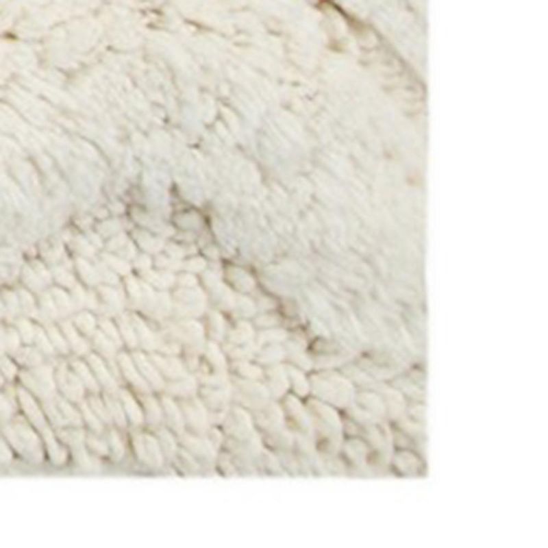 Link Bath Rug 220 GSF Soft Plush Cotton Non Skid Back Ivory By Knightsbridge, 2 of 5
