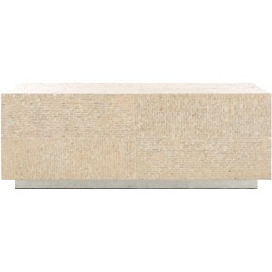 Scarlett Rectangular Prism Coffee - COF1803A - Natural/Silver - Safavieh - 1 of 4