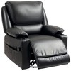 HOMCOM Vibration Massage Recliner Chair with Heat, Oversized Swivel Rocker, PU Manual Reclining Chair with Footrest, Remote, Pockets - 4 of 4