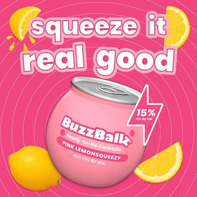 BuzzBallz Pink Lemon Squeezy Cocktails - 4pk/200ml Bottles