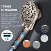 Cobbe Brushed Nickel Shower faucet with Rain shower, Shower Kit with 7-Spray Filtered Shower Head with Handheld, Bathroom shower system Valve Included - 4 of 4