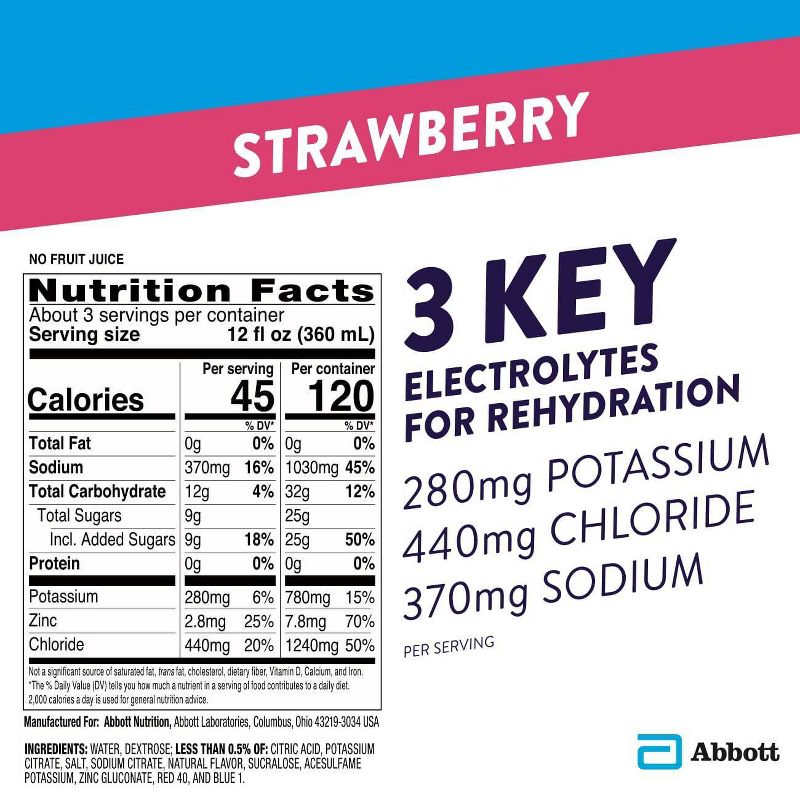 Pedialyte Electrolyte Solution Hydration Drink - Strawberry - 33.8 fl oz, 6 of 10