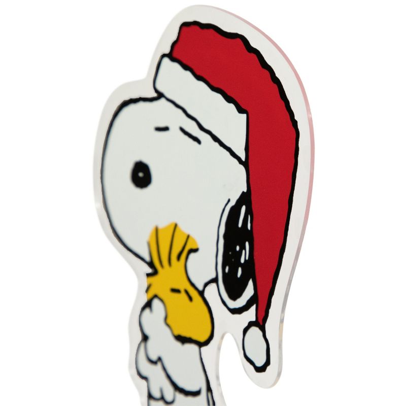 Northlight 7" Peanuts Snoopy Hugs Woodstock Double Sided Christmas Window Cling Decoration, 3 of 7