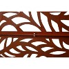 CAVINAS Patio Fence Privacy Screen Modern Metal Fence Panels with Leaf Pattern for Outdoor Decor, 76" H×48" W - 3 of 4