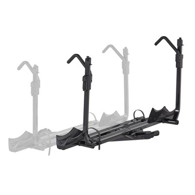 Yakima StageTwo Add-On Premium Platform 2 Bike Tray Hitch Rack Accommodates 52 Inches Wheelbases with Remote Tilt Lever and SKS Locks, Anthracite