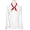 INSPIRE CHIC Women Polka Dots Cotton Linen Retro Solid Color Plain Square Neck Scarves 1Pc - 2 of 4