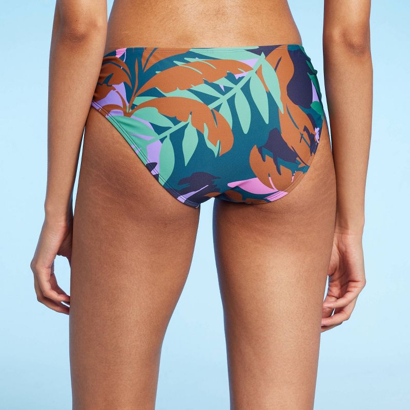 Women's Shirred Medium Coverage Hipster Bikini Bottom - Shade & Shore™ Multi Floral Print, 3 of 9