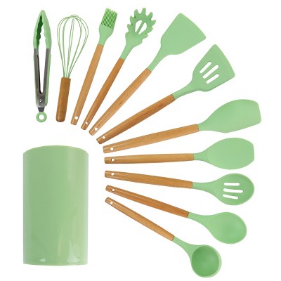 Megachef 12 Piece Silicone Cooking Utensils In Red : Target