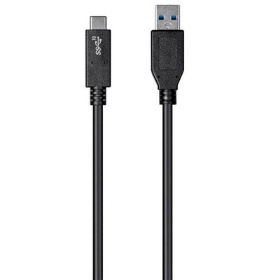 Monoprice USB C to USB A 3.1 Gen 2 Cable - 1 Meter (3.3 Feet) - Black | Fast Charging, 10Gbps, 3A, 30AWG, Type C, Compatible with Xbox One / VR /