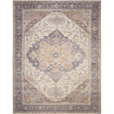 Nourison Vintage Washables Medallion Traditional Non-Slip Indoor Rug