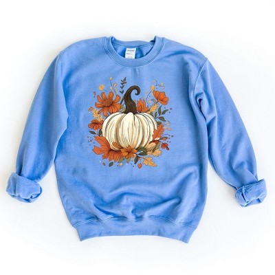 Simply Sage Market Women's Graphic Sweatshirt Fall Pumpkin Floral
