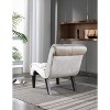 Sapphtopaz Modern Accent Chair, Button Tufted Living Room Chairs with Wooden Legs, Lounge Chair Single Sofa Chair for Living Room, Office - 4 of 4