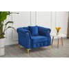 40.9 " Velvet Chesterfield Button-Tufted Chair for Living Room - 3 of 4