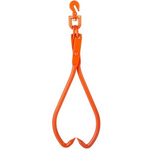 VEVOR Log Skidding Tongs, 32 inch 2 Claw Log Lifting Tongs, Heavy Duty Rotating Steel Lumber Skidding Tongs, 1543 lbs Loading Capacity, Orange - 1 of 4