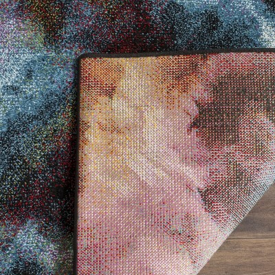 Galaxy Multicolor Abstract Synthetic Area Rug 2'7" x 5'