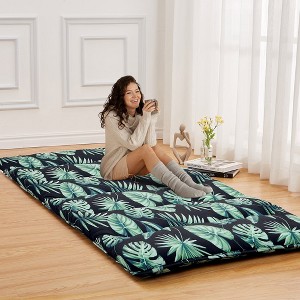 Japanese Style Floral Floor Mattress for Adults Kids Foldable & Portable Floor Mat Sleeping Pad for Dorm Camping - 1 of 4