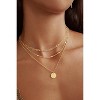 14K Gold Plated Layered Necklace Set for Women, Dainty Adjustable Stackable Gold Chains, Trendy Minimalist Jewelry Gift - 3 of 4