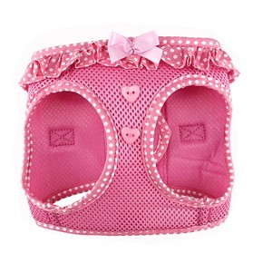 Doggie Design American River Choke Free Dog Polka Dot Ruffle Harness-Pink - 1 of 4
