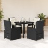 vidaXL Garden Dining Set Black, Cream White - 2 of 4