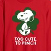 Men's - Peanuts - Too Cute To Pinch Long Sleeve Graphic T-Shirt - 2 of 4