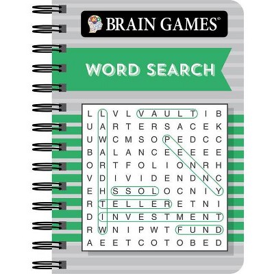 Brain Games Mini - Word Search (Green) - by  Publications International Ltd & Brain Games (Spiral Bound)