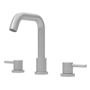 Bathroom Faucet 8 Inch – Widespread Sink Faucet with Smooth Curve Spout, 2 Handles, 3-Hole Mount, Includes CUPC Certified Lines & Pop-Up Drain - 1 of 4