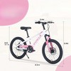 Infurnic Bicycles, 20 Inch Mountain Bike, MTB with Height Adjustable Saddle and Handlebar for Teenager Childrens, Pink, 22.44"*32.48"*54.33" - 2 of 4