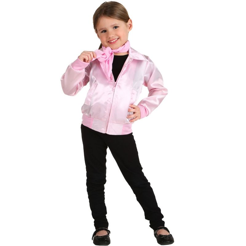 HalloweenCostumes.com Grease Toddler Pink Ladies Jacket Costume., 1 of 4