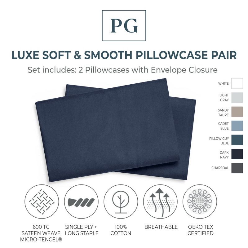 Luxe Soft & Smooth 100% Tencel Pillow Case Set, 1 of 9