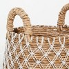 2pk Banana Leaf Storage Baskets Brown/White - Olivia & May: Decorative Wicker Basket, Nautical Coastal Style - 4 of 4
