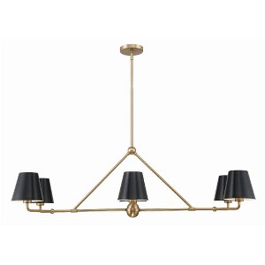 Crystorama Lighting Xavier 6 - Light Chandelier in  Vibrant Gold - 1 of 4