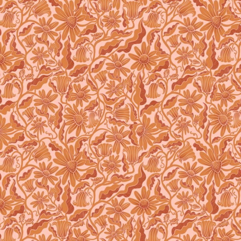 Sewzinski Monochrome Florals Heavy Shower Curtain Orange - Deny Designs, 4 of 5