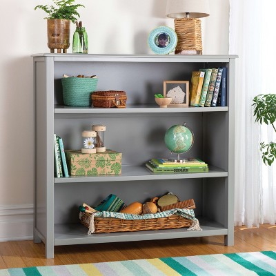 3 Shelf Wood Bookcase Wide Storage Display outlet Book Bookshelf Adjustable Shelving