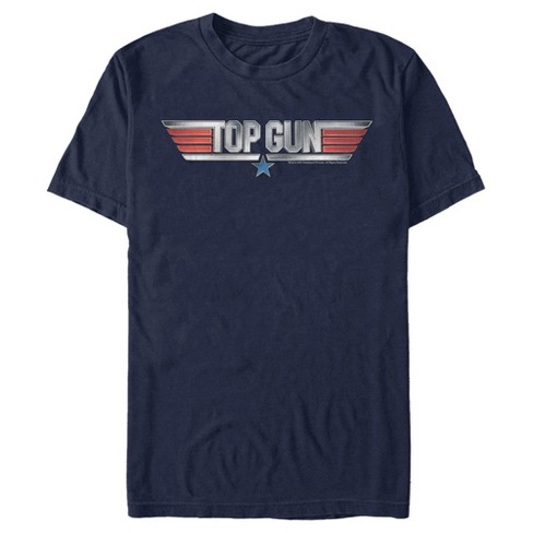 Men's Top Gun Shiny 3d Logo T-shirt - Navy Blue - Large : Target