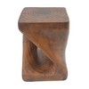 Twisted Spiral Patio End Tables, MGO Accent Table, Wood-Look Outdoor End Table for Patio or Indoor Use, Outdoor Side Table -Christopher Knight Home - 4 of 4