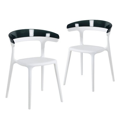 Omax Decor,Mia Resin Patio Dining Chair - (Set of 2)