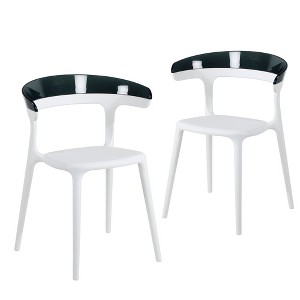 Omax Decor,Mia Resin Patio Dining Chair - (Set of 2) - 1 of 4