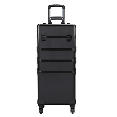 Yaheetech 4 in 1 Professional Makeup Train Case Aluminum Cosmetic Case