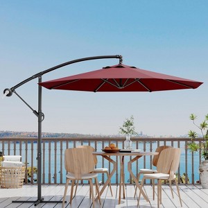 GustoWave 10Ft Offset Hanging Patio Umbrella for Yard, Garden - 1 of 4