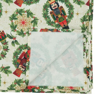 Nutcracker Christmas Fabric Tablecloth with Festive Design
