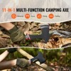 VEVOR Camping Hatchet and Machete Knife Set with Sheath, Hunting Knife, Flashlight, Paracord, 16 inch Machete, Stainless Steel Axe Tool Set,Black&Red - 3 of 4