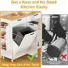 Rolling Kitchen Island Cart with Trash Can Storage ,Kitchen Island with Drop Leaf & Power Outlet - 4 of 4