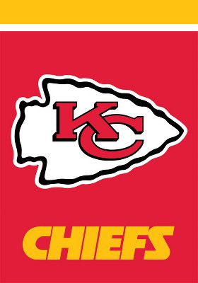 Kansas City Chiefs 28 x 44 Double-Sided Burlap House Flag