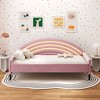 Twin/Full Size Upholstered Daybed with Lights, Pink-ModernLuxe - 3 of 4