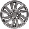 OE Wheels CV39 22 Inch Rim Fits Sierra 1500 Style 6x139.7 22x9 Gloss Hyper Black with Chrome Insert - Hollander 5907 (1) - 2 of 4