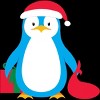 Men's Design By Humans Christmas Penguin By moredesignsplease T-Shirt - image 2 of 4