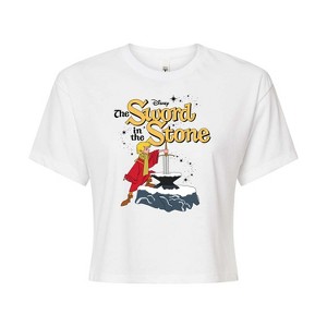 Women's - Disney - The Sword And The Stone Cropped Graphic T-Shirt - 1 of 4