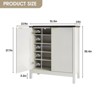 5-Tier Shoe Cabinet with Fluted Doors & Adjustable Shelves, Wooden Shoe Rack Organizer - 2 of 4